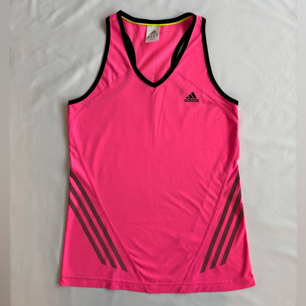 Adidas neon hot pink racerback workout tank top (size M)